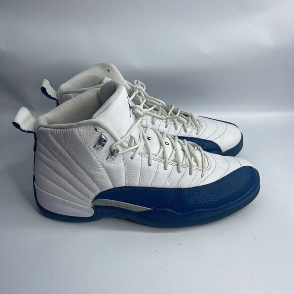Nike Air Jordan 12 Retro French Blue 2016 130690-113 Sz 14 Blue White Silver XII - Picture 1 of 9